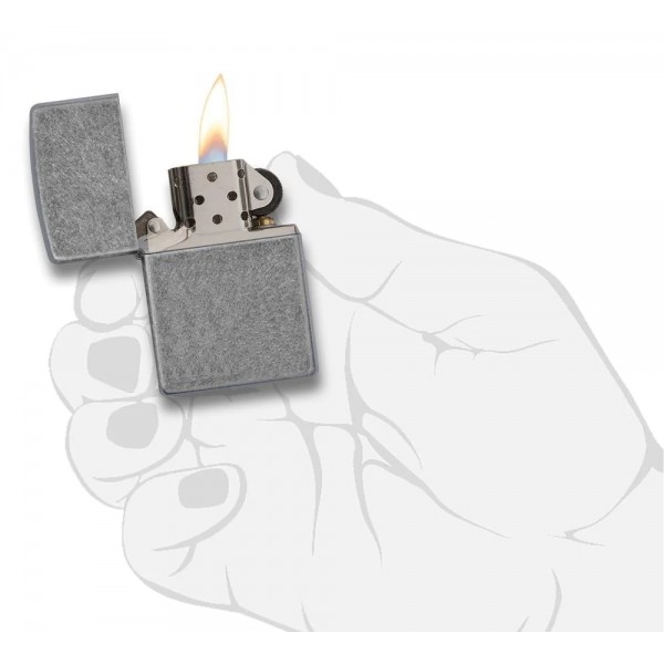  ZIPPO ANTIQUE SILVER ΑΝΤΙΑΝΕΜΙΚΟΣ ΑΝΑΠΤΗΡΑΣ 121FB