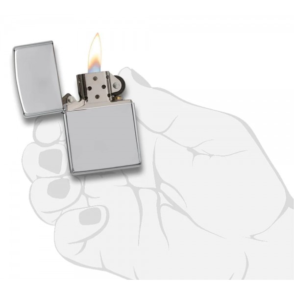  ZIPPO HIGH POLISH CHROME ΑΝΤΙΑΝΕΜΙΚΟΣ ΑΝΑΠΤΗΡΑΣ ΑΣΗΜΙ 250