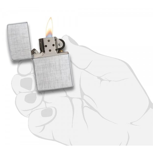 ZIPPO SILVER LINEN WEAVE ΑΝΤΙΑΝΕΜΙΚΟΣ ΑΝΑΠΤΗΡΑΣ 28181