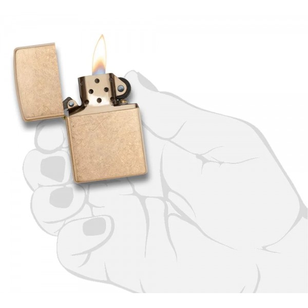 ZIPPO ARMOR TUMBLED BRASS ΑΝΤΙΑΝΕΜΙΚΟΣ ΑΝΑΠΤΗΡΑΣ ΧΡΥΣΟΣ 28496