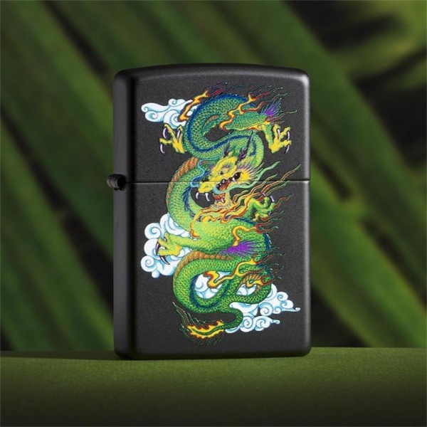 ZIPPO BLACK MATTE DRAGON ΑΝΤΙΑΝΕΜΙΚΟΣ ΑΝΑΠΤΗΡΑΣ ΜΑΥΡΟΣ 29839