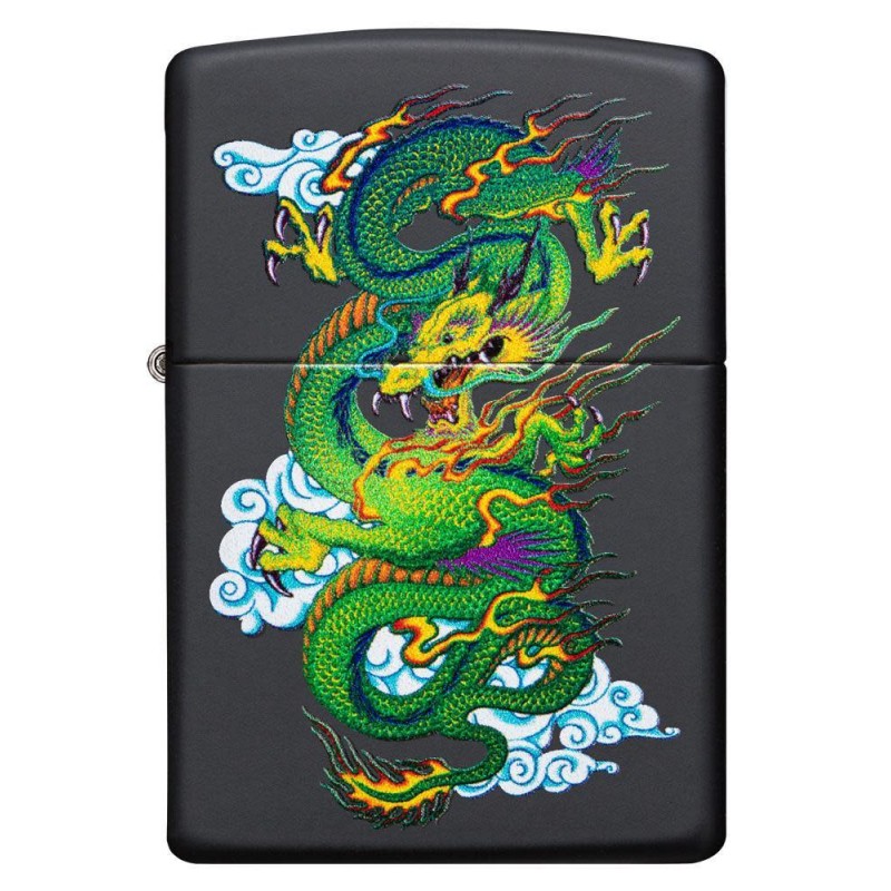  ZIPPO BLACK MATTE DRAGON ΑΝΤΙΑΝΕΜΙΚΟΣ ΑΝΑΠΤΗΡΑΣ ΜΑΥΡΟΣ 29839