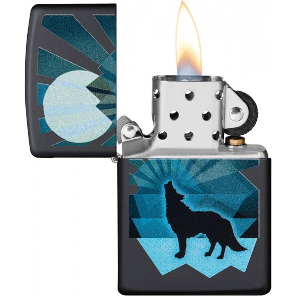  ZIPPO WOLF  AND MOON DESING ΑΝΤΙΑΝΕΜΙΚΟΣ ΑΝΑΠΤΗΡΑΣ ΓΚΡΙ 29864