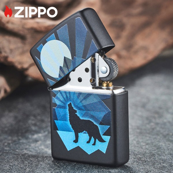  ZIPPO WOLF  AND MOON DESING ΑΝΤΙΑΝΕΜΙΚΟΣ ΑΝΑΠΤΗΡΑΣ ΓΚΡΙ 29864