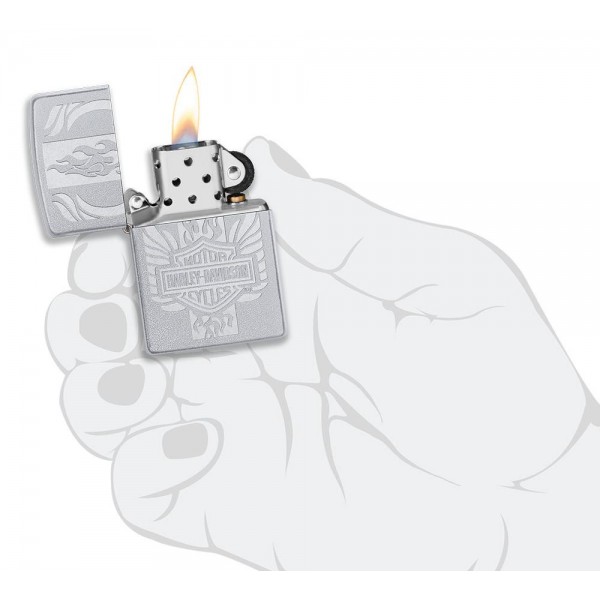 ZIPPO HARLEY DAVIDSON ΑΝΤΙΑΝΕΜΙΚΟΣ ΑΝΑΠΤΗΡΑΣ ΑΣΗΜΙ 49660
