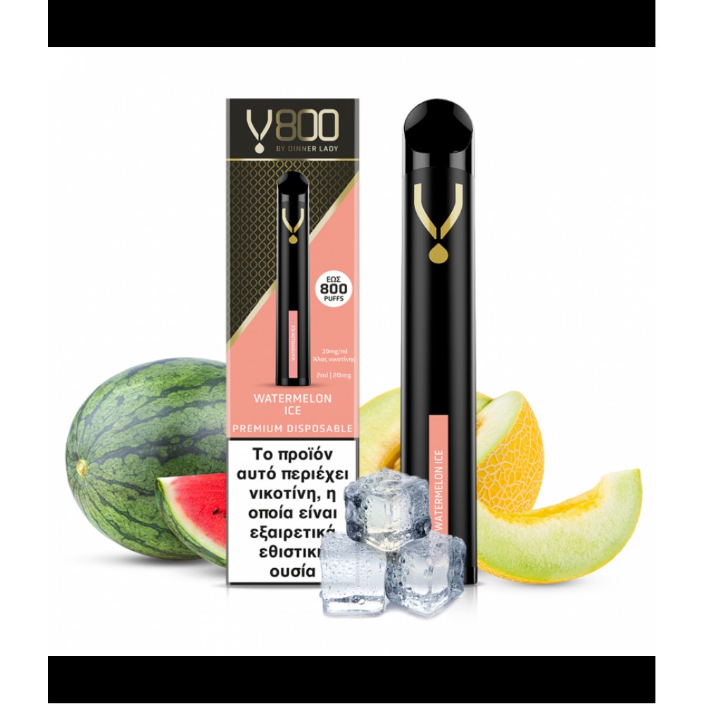 DINNER LADY DISPOSABLE V800 WATERMELON ICE 20MG 2ML 