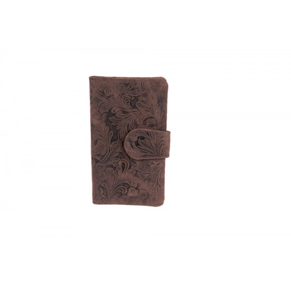 FETICHE LEATHER ΓΥΝΑΙΚΕΙΑ ΔΕΡΜΑΤΙΝΗ ΘΗΚΗ ΚΑΠΝΟΥ-ΠΟΡΤΟΦΟΛΙ RFID ΜΕ ΚΟΥΜΠΩΜΑ ΚΑΦΕ HUF 10-362