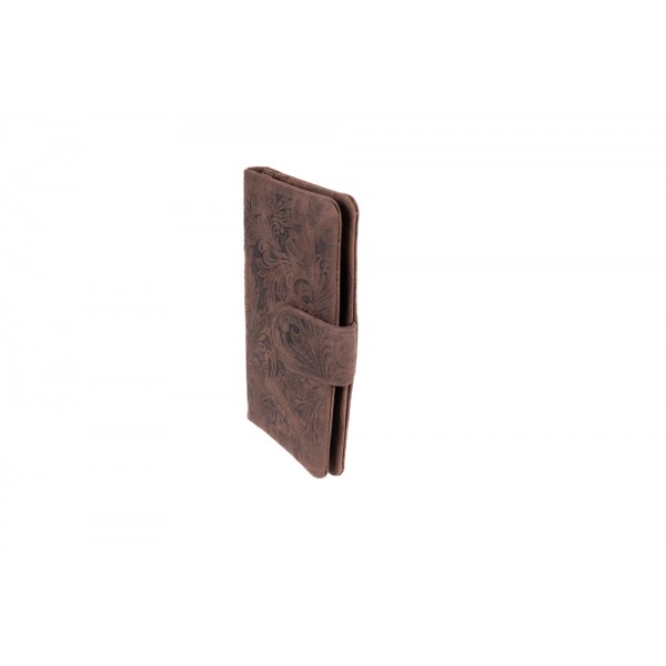 FETICHE LEATHER ΓΥΝΑΙΚΕΙΑ ΔΕΡΜΑΤΙΝΗ ΘΗΚΗ ΚΑΠΝΟΥ-ΠΟΡΤΟΦΟΛΙ RFID ΜΕ ΚΟΥΜΠΩΜΑ ΚΑΦΕ HUF 10-362