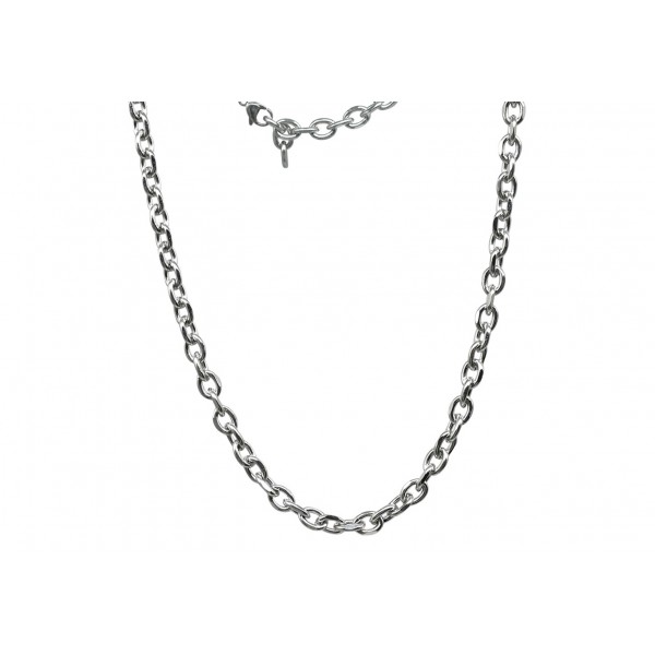 ΑΝΔΡΙΚΗ ΑΛΥΣΙΔΑ ΛΑΙΜΟΥ ΑΤΣΑΛΙ 316L ΑΣΗΜΙ ΦΑΡΔΙΑ ΠΑΧΟΥΣ 4MM ΚΑΙ ΜΗΚΟΥΣ 53CM NM-13