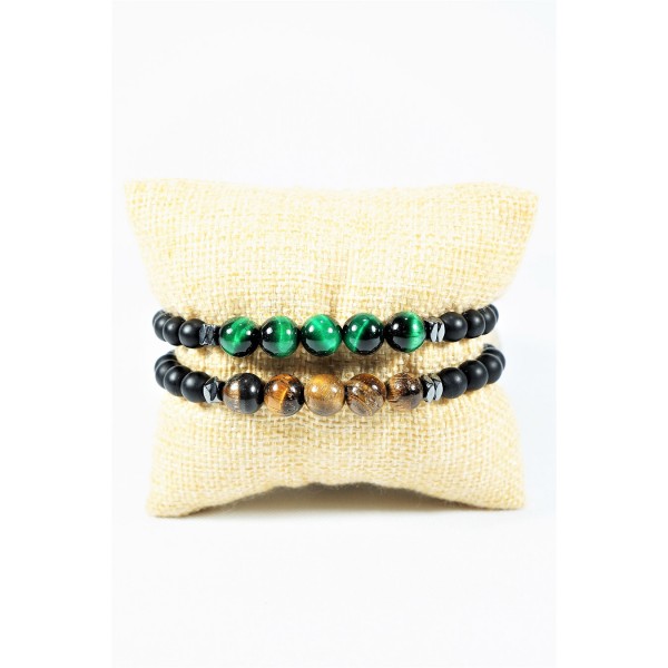 ΧΕΙΡΟΠΟΙΗΤΟ ΑΝΔΡΙΚΟ ΒΡΑΧΙΟΛΙ ΜΕ ΠΕΤΡΑ ΜΑΤΙ ΤΗΣ ΤΙΓΡΗΣ Μ1-1929-K