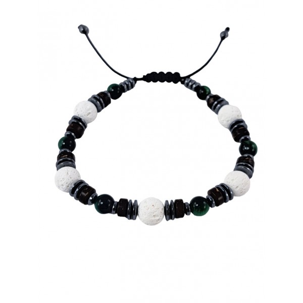 ΑΝΔΡΙΚΟ ΧΕΙΡΟΠΟΙΗΤΟ ΒΡΑΧΙΟΛΙ ΛΕΥΚΗ ΛΑΒΑ ΠΡΑΣΙΝΟ