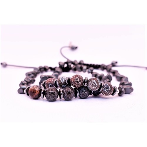 ΑΝΔΡΙΚΟ ΧΕΙΡΟΠΟΙΗΤΟ ΒΡΑΧΙΟΛΙ ΜΕ ΠΕΤΡΕΣ ΚΑΙ ΛΕΠΤΟΜΕΡΕΙΑ ΒΡΑΧΑΚΙΑ