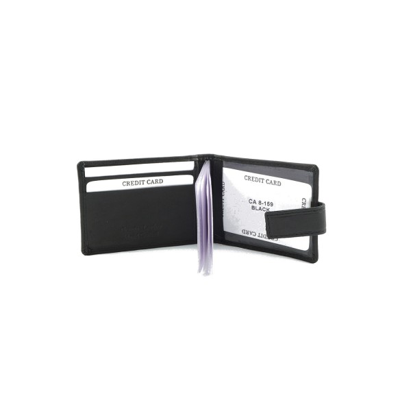 ΔΕΡΜΑΤΙΝΗ ΘΗΚΗ ΚΑΡΤΩΝ RFID ΜΑΥΡΗ CA8-159