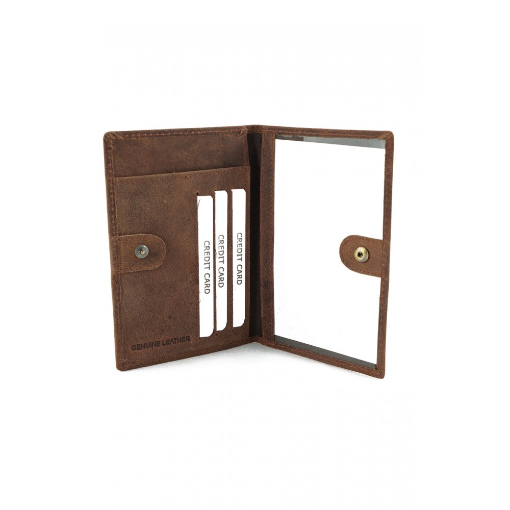 GINIS LEATHER ΔΕΡΜΑΤΙΝΗ ΘΗΚΗ ΚΑΡΤΩΝ ΚΑΦΕ L206