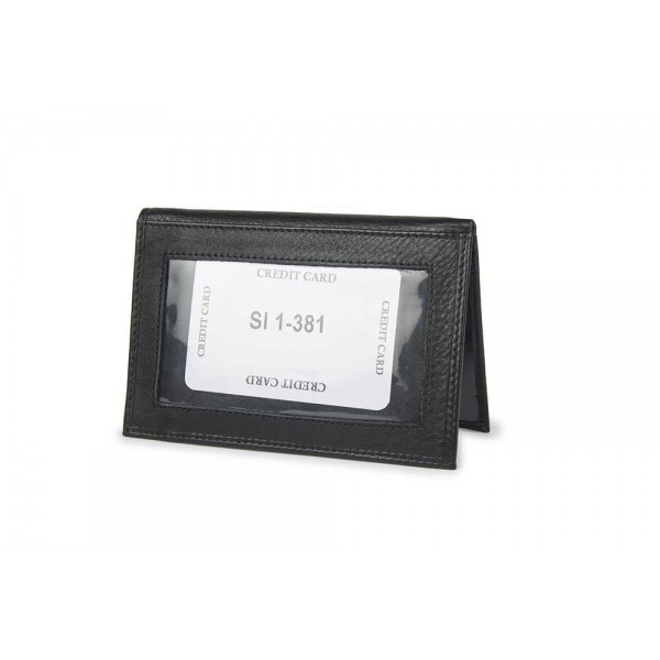 FETICHE LEATHER ΔΕΡΜΑΤΙΝO ΠΟΡΤΟΦΟΛΙ TAYTOTHTAΣ ΚΑΙ ΚΑΡΤΩΝ RFID ΜΑΥΡΟ AN 1-381