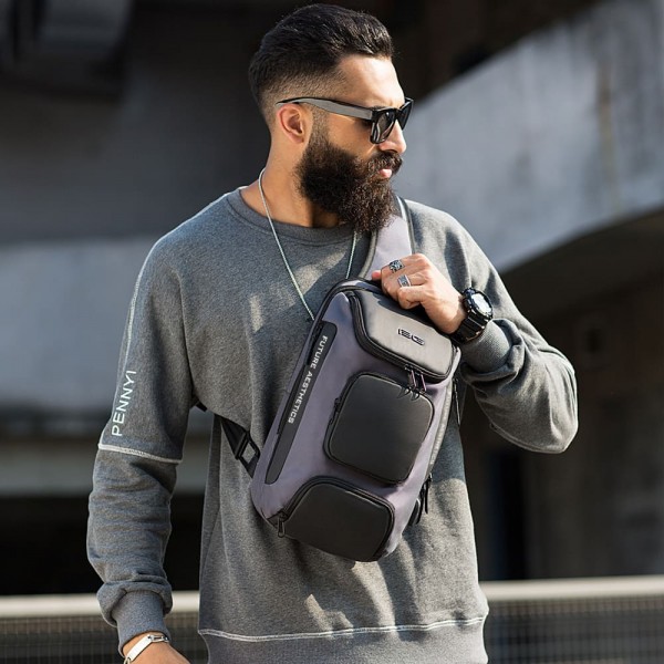 BANGE ΑΝΔΡΙΚΟ ΤΣΑΝΤΑΚΙ CROSSBODY ΑΝΘΡΑΚΙ 7086-GREY