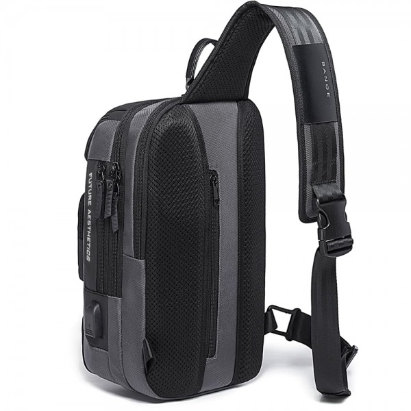 BANGE ΑΝΔΡΙΚΟ ΤΣΑΝΤΑΚΙ CROSSBODY ΑΝΘΡΑΚΙ 7086-GREY