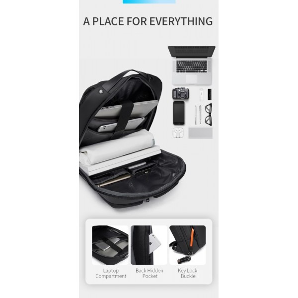 BANGE ΑΝΔΡΙΚΟ ΣΑΚΙΔΙΟ ΠΛΑΤΗΣ ΘΗΚΗ LAPTOP 15,6" ΜΑΥΡΟ 7238