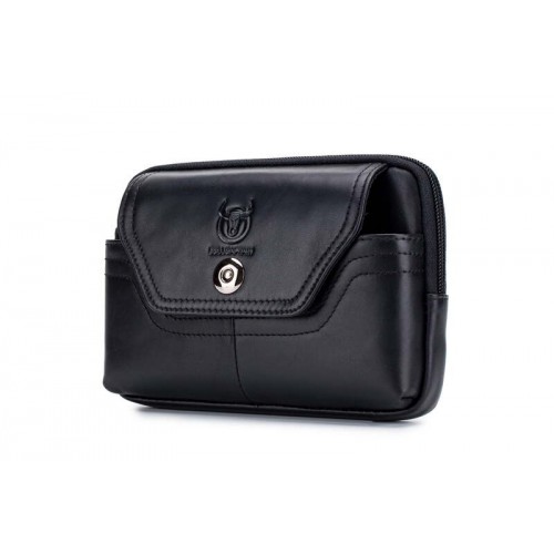 BULL CAPTAIN ΑΝΔΡΙΚΟ  ΔΕΡΜΑΤΙΝΟ ΤΣΑΝΤΑΚΙ ΜΕΣΗΣ ΜΑΥΡΟ YB04