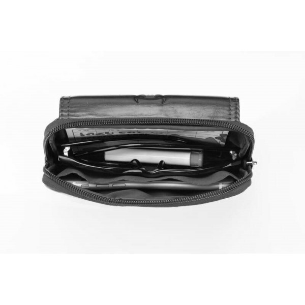 BULL CAPTAIN ΑΝΔΡΙΚΟ  ΔΕΡΜΑΤΙΝΟ ΤΣΑΝΤΑΚΙ ΜΕΣΗΣ ΜΑΥΡΟ YB04