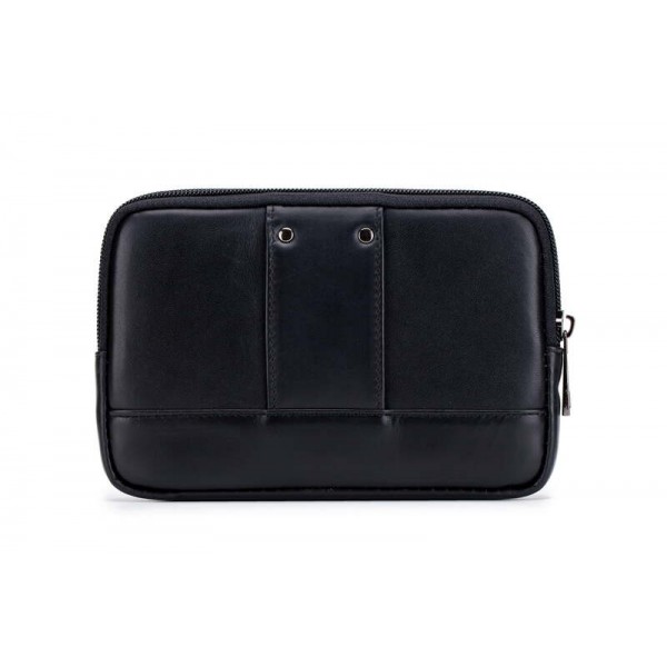 BULL CAPTAIN ΑΝΔΡΙΚΟ  ΔΕΡΜΑΤΙΝΟ ΤΣΑΝΤΑΚΙ ΜΕΣΗΣ ΜΑΥΡΟ YB04