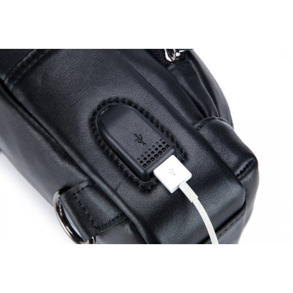 BULL CAPTAIN ΑΝΔΡΙΚΟ ΔΕΡΜΑΤΙΝΟ  CROSSBODY ΜΑΥΡΟ XB129-BL