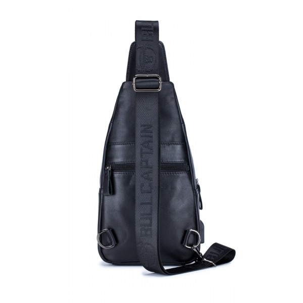 BULL CAPTAIN ΑΝΔΡΙΚΟ ΔΕΡΜΑΤΙΝΟ  CROSSBODY ΜΑΥΡΟ XB129-BL
