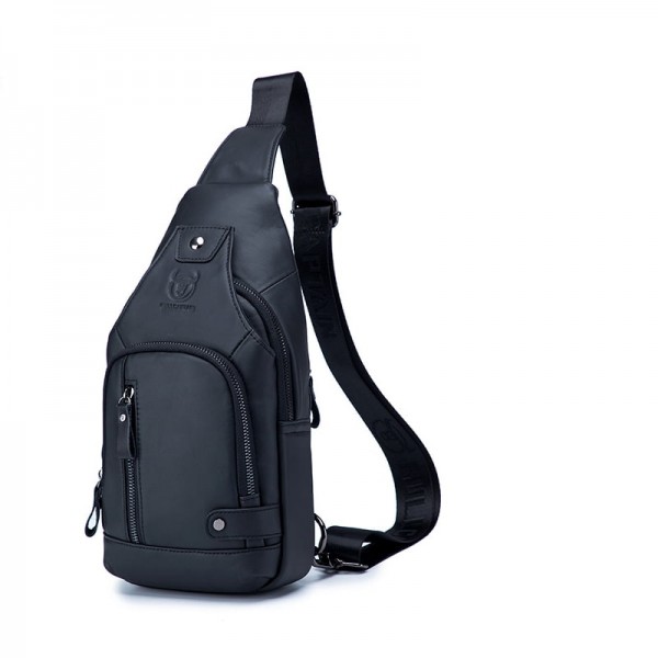 BULL CAPTAIN ΑΝΔΡΙΚΟ ΔΕΡΜΑΤΙΝΟ  CROSSBODY ΜΑΥΡΟ XB129-BL