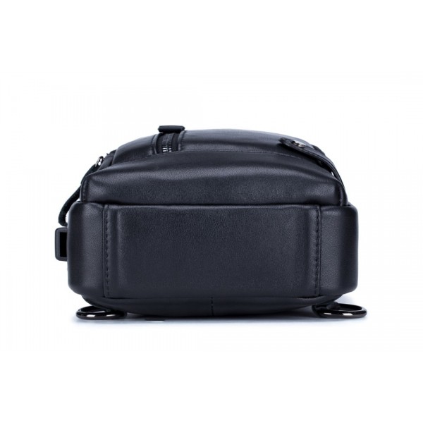 BULL CAPTAIN ΑΝΔΡΙΚΟ ΔΕΡΜΑΤΙΝΟ  CROSSBODY ΜΑΥΡΟ XB129-BL
