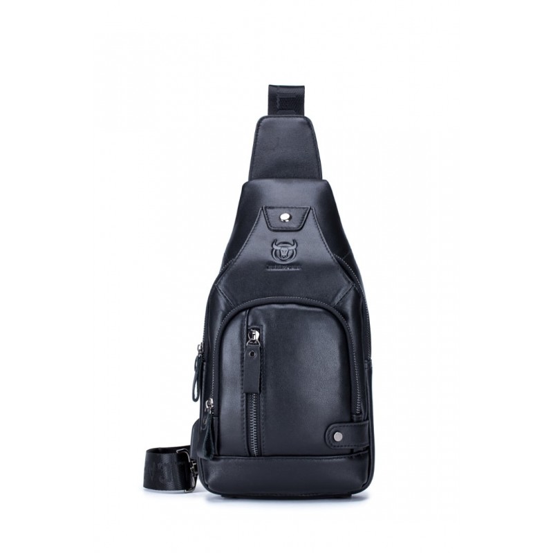 BULL CAPTAIN ΑΝΔΡΙΚΟ ΔΕΡΜΑΤΙΝΟ  CROSSBODY ΜΑΥΡΟ XB129-BL