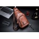 BULL CAPTAIN ΑΝΔΡΙΚΟ ΔΕΡΜΑΤΙΝΟ  CROSSBODY ΚΑΦΕ XB129-BR