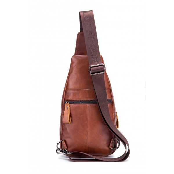 BULL CAPTAIN ΑΝΔΡΙΚΟ ΔΕΡΜΑΤΙΝΟ  CROSSBODY ΚΑΦΕ XB129-BR