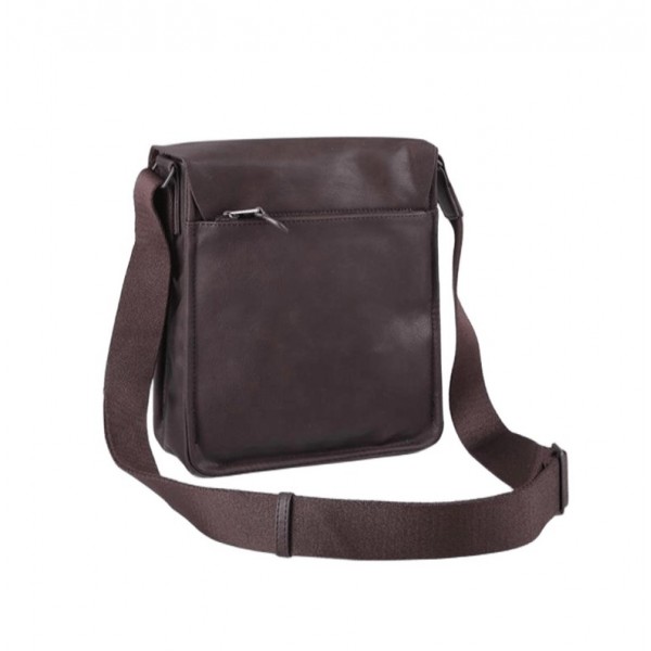 DISCOVERY ΑΝΔΡΙΚO ΤΣΑΝΤΑKI ΩΜΟΥ/ΧΙΑΣΤΙ HERITAGE FLAP SHOULDER BAG ΚΑΦΕ D03351-97