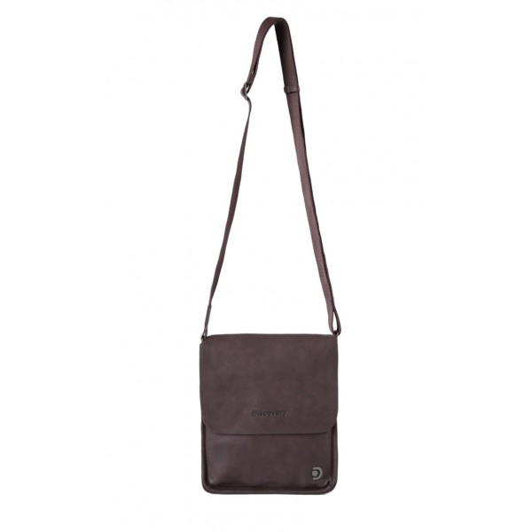 DISCOVERY ΑΝΔΡΙΚO ΤΣΑΝΤΑKI ΩΜΟΥ/ΧΙΑΣΤΙ HERITAGE FLAP SHOULDER BAG ΚΑΦΕ D03351-97