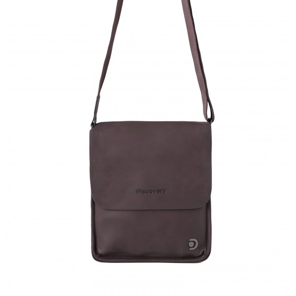 DISCOVERY ΑΝΔΡΙΚO ΤΣΑΝΤΑKI ΩΜΟΥ/ΧΙΑΣΤΙ HERITAGE FLAP SHOULDER BAG ΚΑΦΕ D03351-97