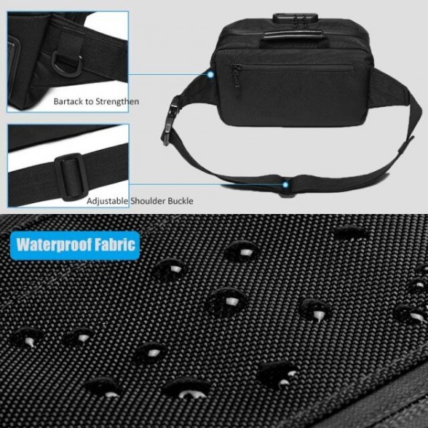 OZUKO ΑΝΔΡΙΚΟ ΤΣΑΝΤΑΚΙ ΜΕΣΗΣ ΜΑΥΡΟ 9257