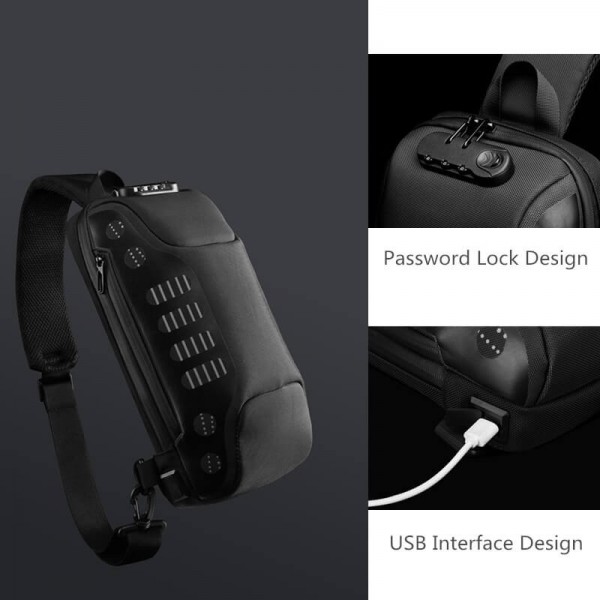 OZUKO ΑΝΔΡΙΚΟ ΣΑΚΙΔΙΟ CROSSBODY ΜΑΥΡΟ 9339