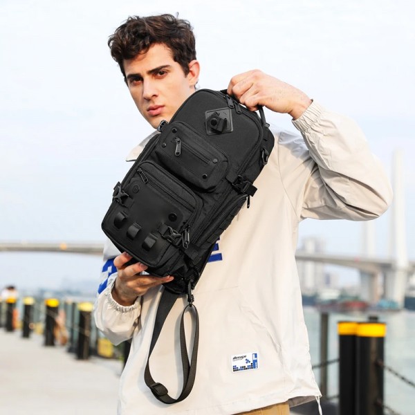 OZUKO ΑΝΔΡΙΚΟ ΣΑΚΙΔΙΟ CROSSBODY ΜΑΥΡΟ 9585