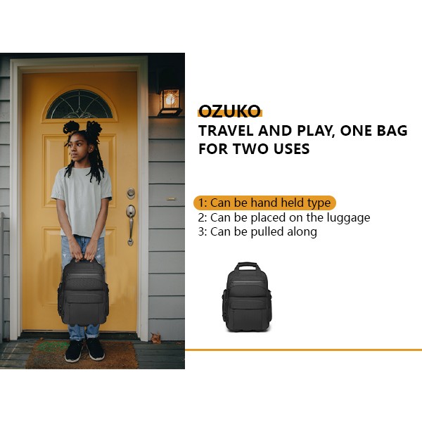 OZUKO ΣΑΚ ΒΟΥΑΓΙΑΖ (TROLLEY TRAVEL BAG BLACK) ΜΑΥΡΟ 9699