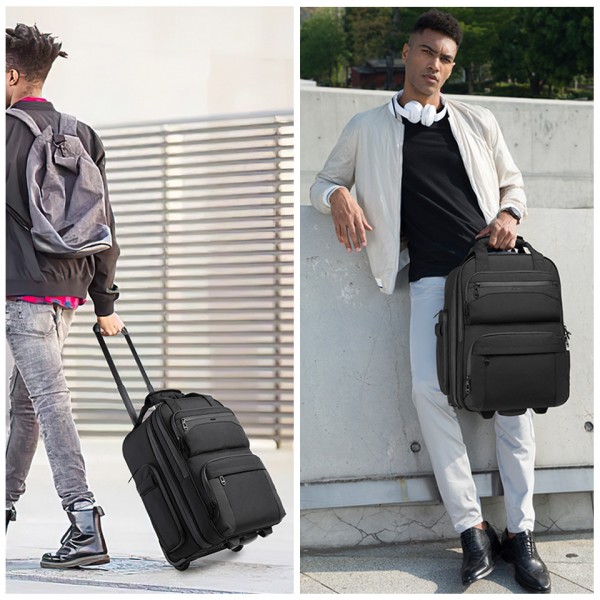 OZUKO ΣΑΚ ΒΟΥΑΓΙΑΖ (TROLLEY TRAVEL BAG BLACK) ΜΑΥΡΟ 9699