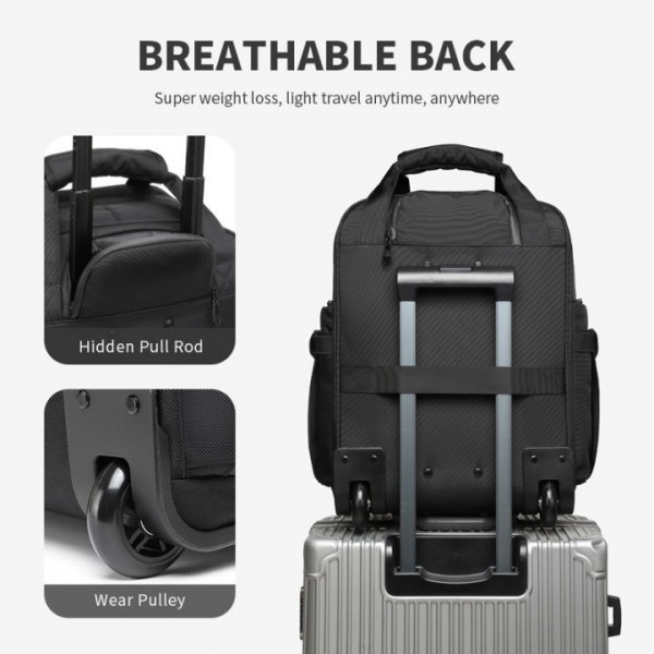 OZUKO ΣΑΚ ΒΟΥΑΓΙΑΖ (TROLLEY TRAVEL BAG BLACK) ΜΑΥΡΟ 9699