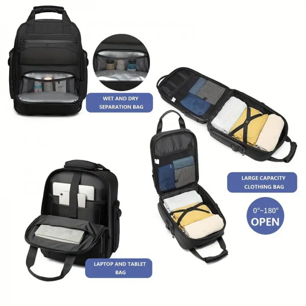 OZUKO ΣΑΚ ΒΟΥΑΓΙΑΖ (TROLLEY TRAVEL BAG BLACK) ΜΑΥΡΟ 9699