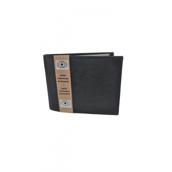 FETICHE ΑΝΔΡΙΚΟ ΔΕΡΜΑΤΙΝΟ ΠΟΡΤΟΦΟΛΙ RFID ΜΑΥΡΟ GA-4-118