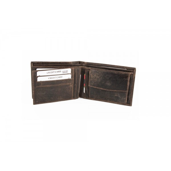 FETICHE LEATHER ΑΝΔΡΙΚΟ ΔΕΡΜΑΤΙΝΟ ΠΟΡΤΟΦΟΛΙ RFID ΚΑΦΕ HU 10-930