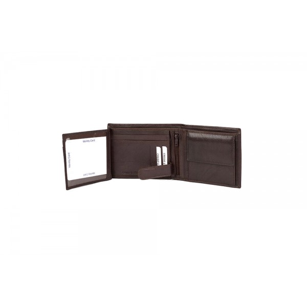 FETICHE LEATHER ΑΝΔΡΙΚΟ ΔΕΡΜΑΤΙΝΟ ΠΟΡΤΟΦΟΛΙ ΚΑΦΕ ΣΚΟΥΡΟ PA 6-908