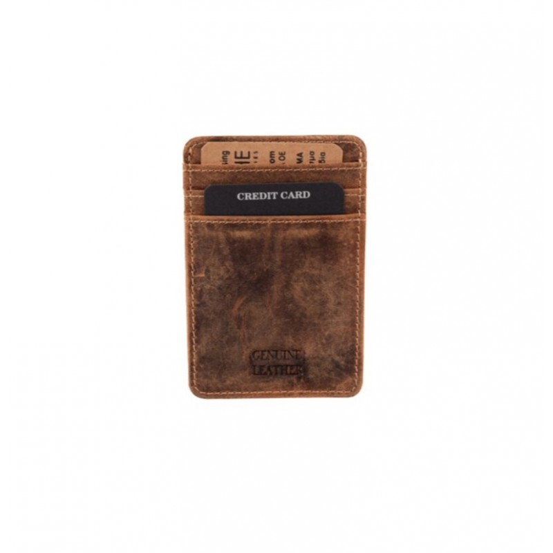FETICHE LEATHER ΔΕΡΜΑΤΙΝΗ ΘΗΚΗ ΚΑΡΤΩΝ RFID ΚΑΦΕ HUR 10-569