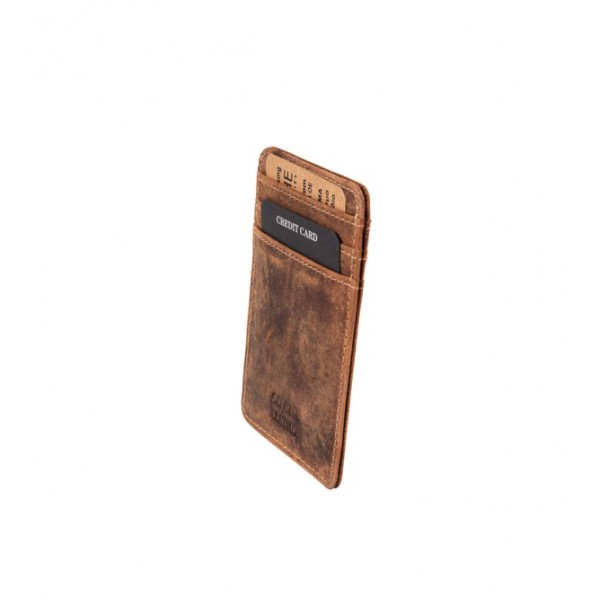 FETICHE LEATHER ΔΕΡΜΑΤΙΝΗ ΘΗΚΗ ΚΑΡΤΩΝ RFID ΚΑΦΕ HUR 10-569