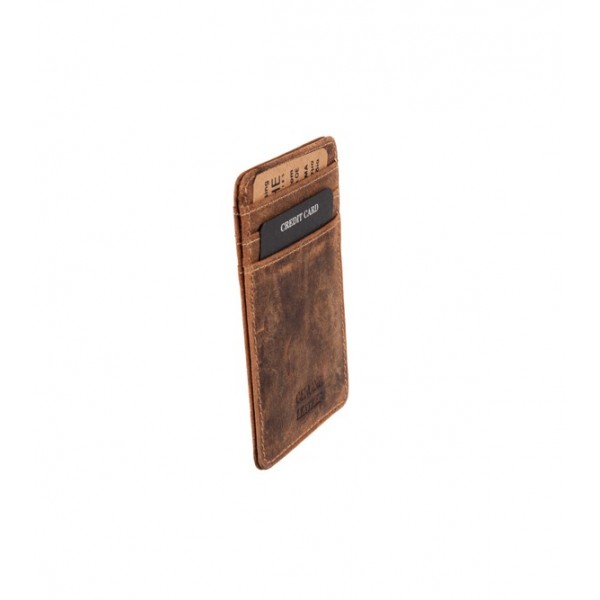 FETICHE LEATHER ΔΕΡΜΑΤΙΝΗ ΘΗΚΗ ΚΑΡΤΩΝ RFID ΚΑΦΕ HUR 10-569