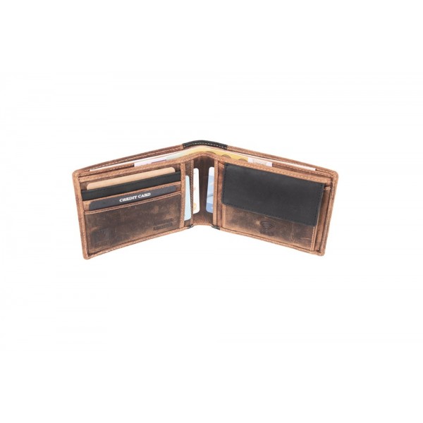 FETICHE ΑΝΔΡΙΚΟ ΔΕΡΜΑΤΙΝΟ ΠΟΡΤΟΦΟΛΙ RFID ΚΑΦΕ HUR 10-985