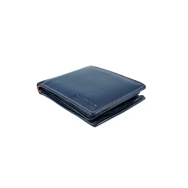 FETICHE ΑΝΔΡΙΚΟ ΔΕΡΜΑΤΙΝΟ ΠΟΡΤΟΦΟΛΙ  RFID ΣΚΟΥΡΟ ΜΠΛΕ AN-9-017